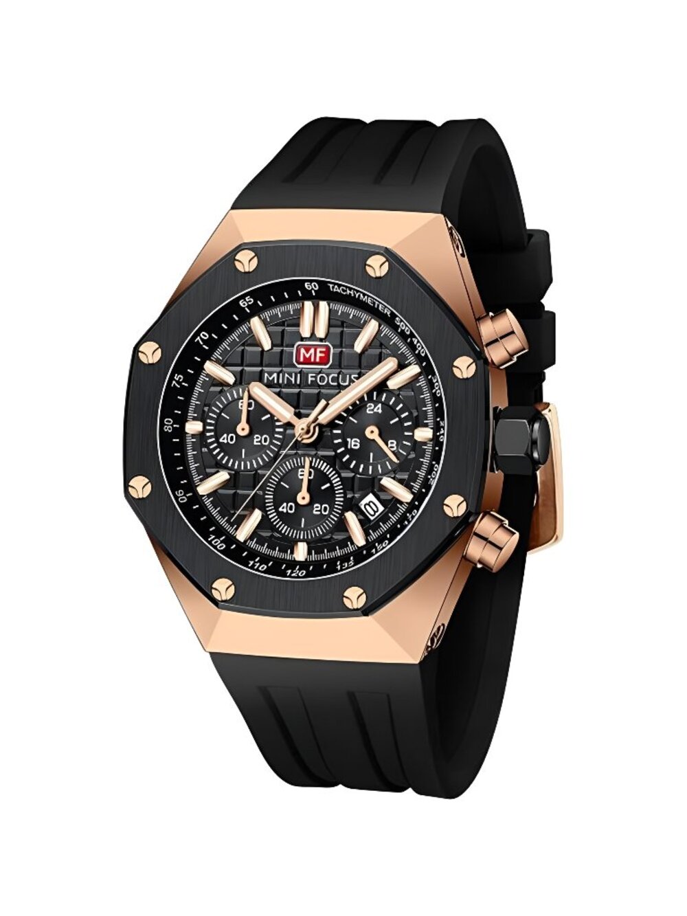 Mens Watch Octagon Casual Wrist Watch